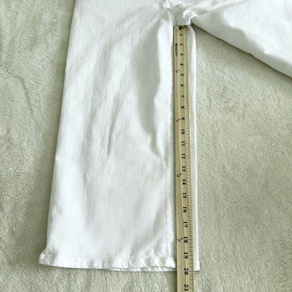 Madewell Cropped Denim Jeans Size 29P White Wide Leg Culottes Flared - Picture 12 of 13